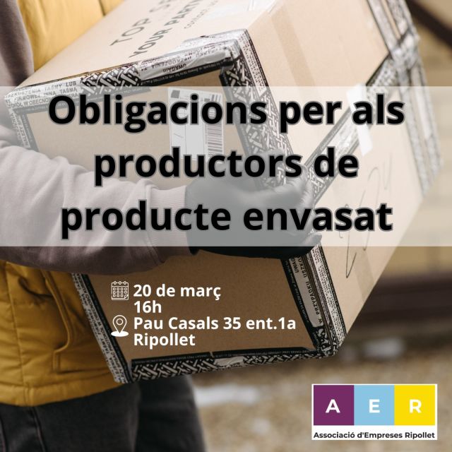 ♻️ Jornada imprescindible per a empreses productores de productes envasats! 📢  Oberta a totes les empreses de Ripollet.

👉Saps quines són les teves obligacions en la gestió de residus i envasos? 
👉Coneixes el funcionament dels SCRAP i com poden afectar la teva empresa? 

El dijous 20 de març a les 16h et convidem a una sessió clau per entendre el teu grau de responsabilitat i assegurar-te que compleixes la normativa vigent. 

📍 On? Oficines AER (C/ Pau Casals 35, entlo 1a, Ripollet) 
📩 Inscripcions a info@aeripollet.com

🔎 No deixis passar aquesta oportunitat per posar-te al dia i evitar riscos! T’hi esperem!
#AER #SCRAPS #envasos